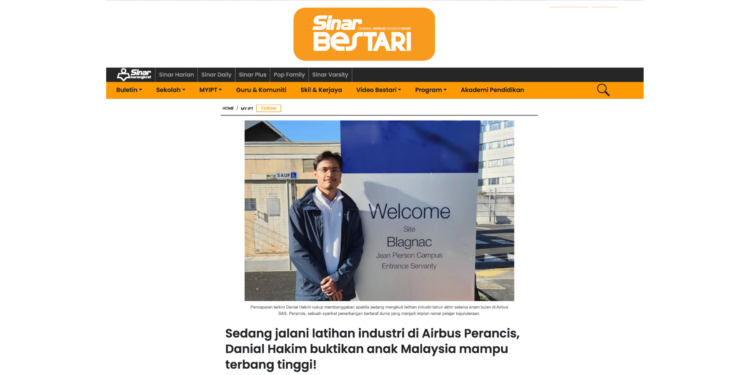UniKL alumnus Danial Hakim secures Airbus France internship