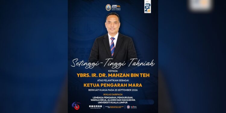 UniKL alumnus, Ir. Dr Mahzan takes the helm at MARA